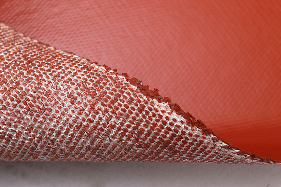 3.0mm hanno strutturato il rivestimento rosso del silicone del panno a prova di fuoco della vetroresina