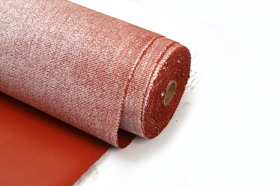 3.0mm hanno strutturato il rivestimento rosso del silicone del panno a prova di fuoco della vetroresina