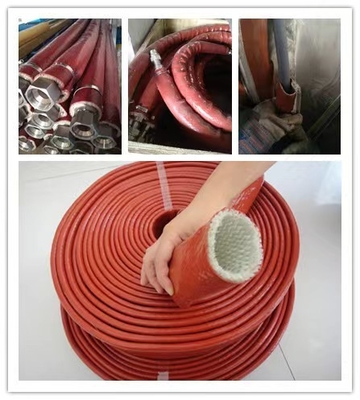 Fibra di vetro ad alta temperatura di protezione intrecciata con la gomma di silicone ricoperta