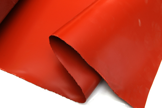 Panno ad alta temperatura rivestito di silicone della vetroresina per la tenda del fuoco ed il giunto flessibile