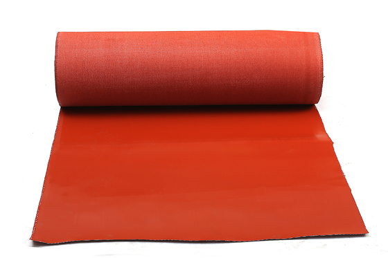 Panno rivestito di silicone non infiammabile della vetroresina rosso
