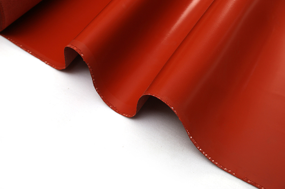 Panno rivestito di silicone non infiammabile della vetroresina rosso